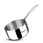 Bergner Argent 14cm (2.9 L) Triply Milkpan/Saucepan/Teapan with Pour Spout, Stay Cool Cast Handle, Food Safe, Healthy Cooking, Faster and Even Heat Distribution - Induction and Gas Stove Ready