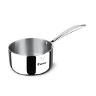 Bergner Argent 14cm (2.9 L) Triply Milkpan/Saucepan/Teapan with Pour Spout, Stay Cool Cast Handle, Food Safe, Healthy Cooking, Faster and Even Heat Distribution - Induction and Gas Stove Ready