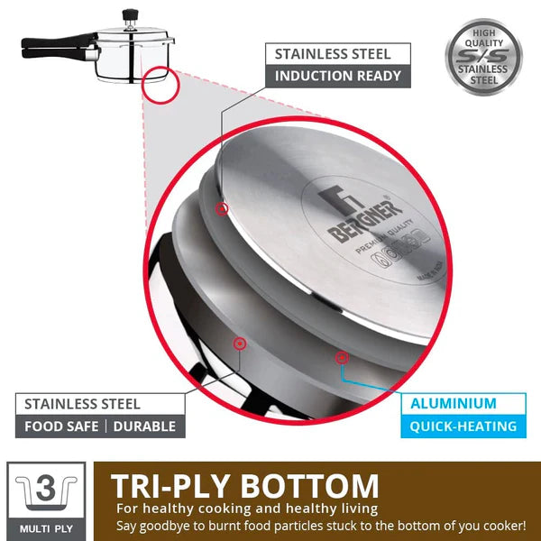 Sorrento Stainless Steel Pressure Cooker