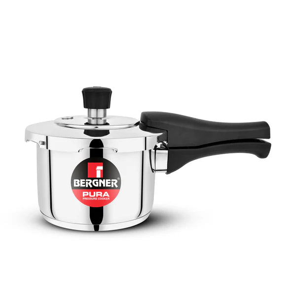 Bergner Pura Straight Body Outer Lid Pressure Cooker 1.5Ltr