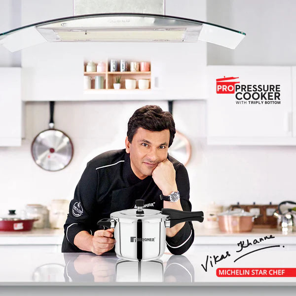 Bergner Pura Straight Body Outer Lid Pressure Cooker 2.0Ltr