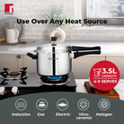 Bergner Pura Straight Body Outer Lid Pressure Cooker 3.5Ltr