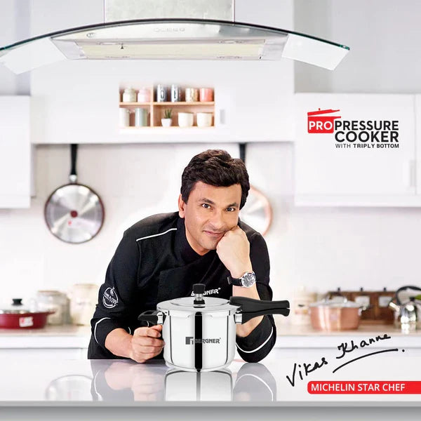 Bergner Pura Straight Body Outer Lid Pressure Cooker 5Ltr