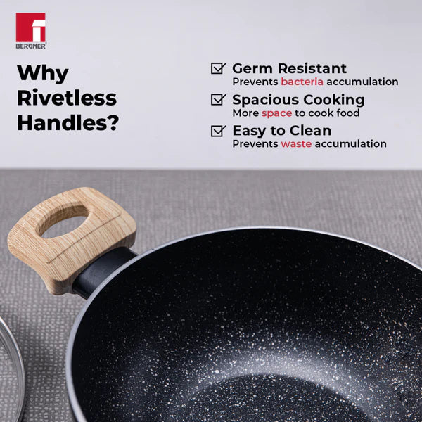 Bellini Plus Aura 5-Layer Non-Stick Kadhai 24cm