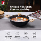 Bellini Plus Aura 5-Layer Non-Stick Kadhai 28cm