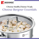 Essential Revanth Multi-Purpose Triply Kadai With Steamer And Flat GlaSS Lid - 24cm, 3.2Ltr
