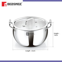 Essential Ankush Triply Rice Pot/Handi With Handle And Lid 
16cm - 2.0Ltr (Max - 2.2Ltr)
