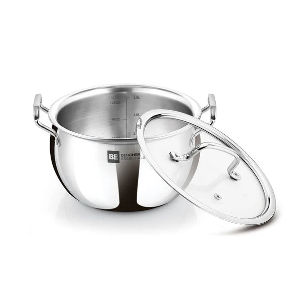 Essential Ankush Triply Rice Pot/Handi With Handle And Lid 
20cm - 4.0Ltr (Max - 4.2Ltr)
