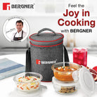 BERGNER 4PC LUNCH BAG SET POLYESTER WITH SHOULDER STRAP