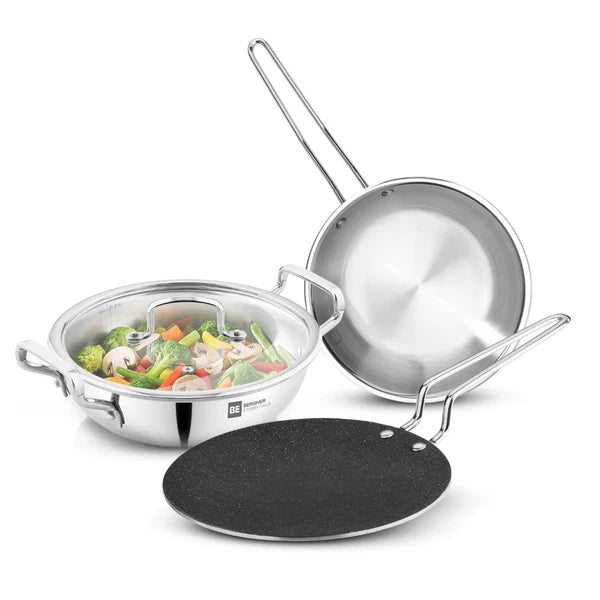 BGIN SHREYASH 4PC COOKWARE SET TRIPLY