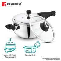 ORB  Tri-ply Stainless Steel Outer Lid Pressure Cooker 5L