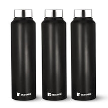 BERGNER 3PC WATER BOTTLE SET 3 x 1000ML S/S BLACK