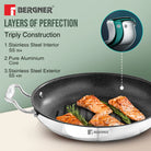 GRILL PAN 26CM TRIPLY