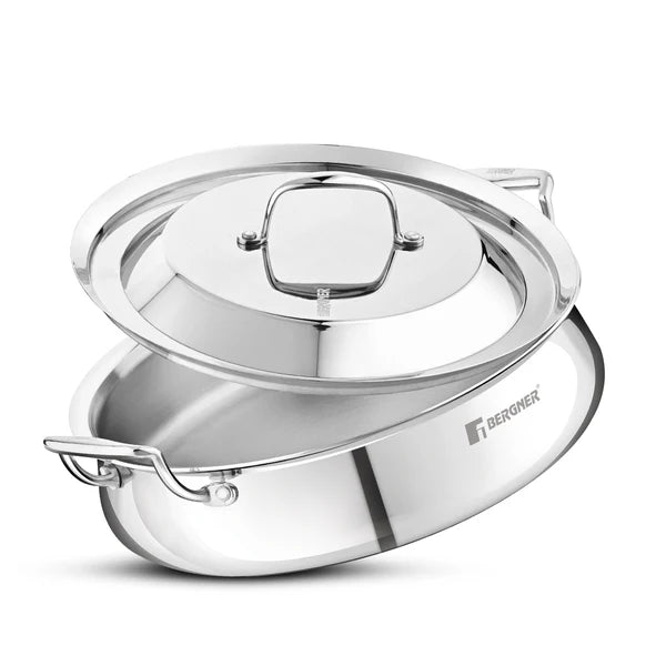 SHALLOW HANDI 28CM TRIPLY S/S LID
