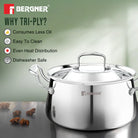 TALL HANDI 28CM TRIPLY S/S LID