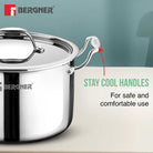 AREGNT SAMSARA STOCK POT 22CM TRIPLY WITH GLASS LID