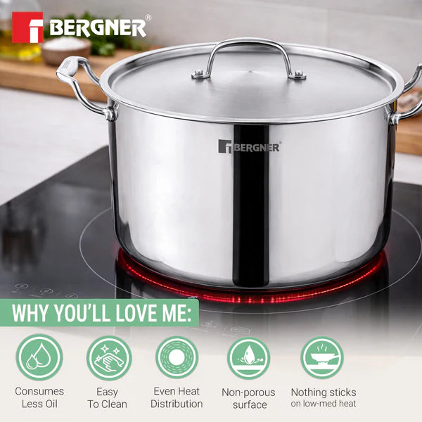 AREGNT SAMSARA STOCK POT 24CM TRIPLY WITH S/S LID