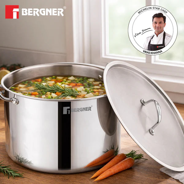 AREGNT SAMSARA STOCK POT 28CM TRIPLY WITH S/S LID