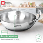 Bergner TRIPRO 3PC SET TRIPLY
24cm Kadai with Lid + 3 Ltr Outer lid Cooker
