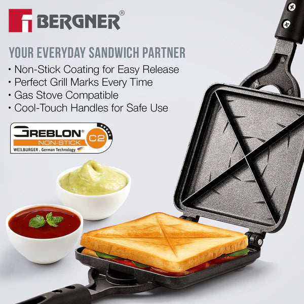 SANDWICH TOASTER DIE CAST ALU  4 SIDE CUT