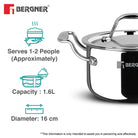 Argent Junior Chef Tri-Ply Stainless Steel Casserole