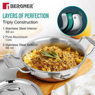 Argent Junior Chef TriPly Stainless Steel Kadai With Lid