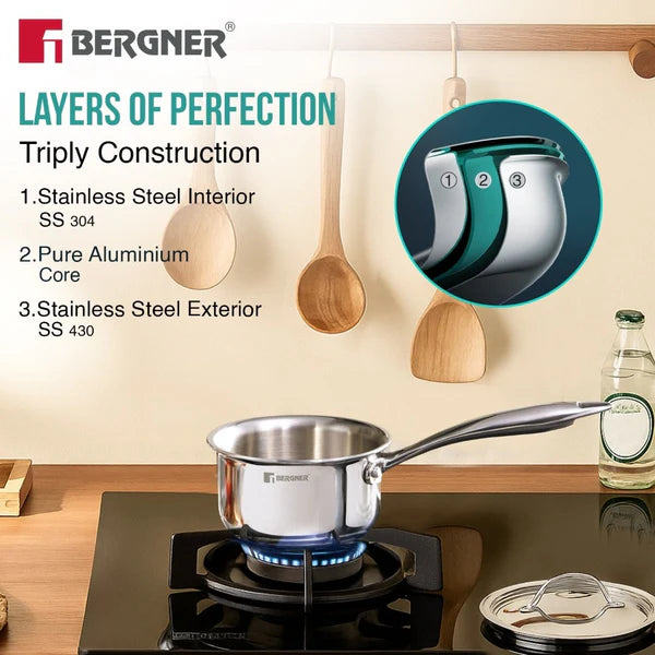 Argent Junior Chef Tri-Ply Stainless Steel Saucepan