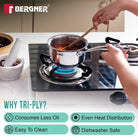 Argent Junior Chef Tri-Ply Stainless Steel Saucepan