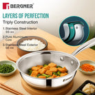 Junior TriPly Stainless Steel Wok With Lid 18cm