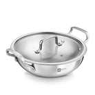 BERGNER ESSENTIAL KADHAI 22CM WITH FLAT GLASS LID