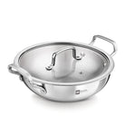 BERGNER ESSENTIAL KADHAI 28CM WITH FLAT GLASS LID