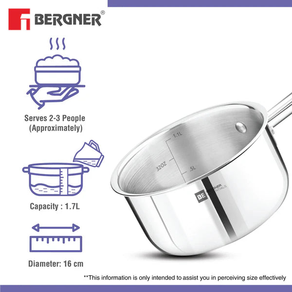 BERGNER ESSENTIAL T-PAN 16CM