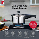 Trimax Stainless Steel Outer Lid Pressure Cooker