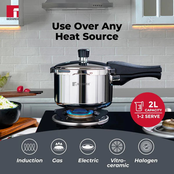 Trimax Stainless Steel Outer Lid Pressure Cooker