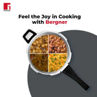 Bergner Tri-Max 5 Liters Triply Outer Lid Pressure Cooker, Triply Body, Healthy Cooking, Durable Bakelite Handle, Safety Valve, Measuring Scale Inside, ISI Certified - Induction and Gas Stove Ready