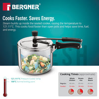 Argent Tri-Ply Stainless Steel Inner Lid Pressure Cooker