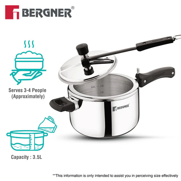 Argent Tri-Ply Stainless Steel Inner Lid Pressure Cooker