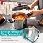 Argent Classic Triply Outer Lid Pressure Cooker Induction