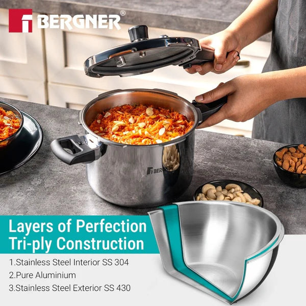 Argent Classic Triply Outer Lid Pressure Cooker Induction