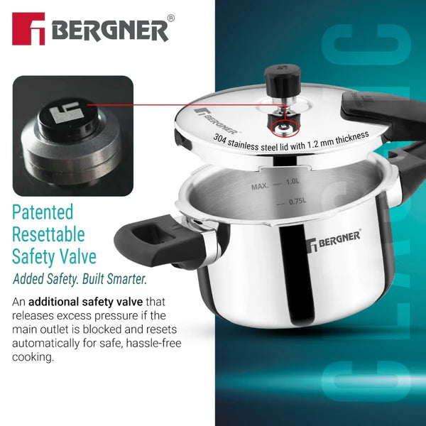 Argent Classic Triply Outer Lid Pressure Cooker Induction
