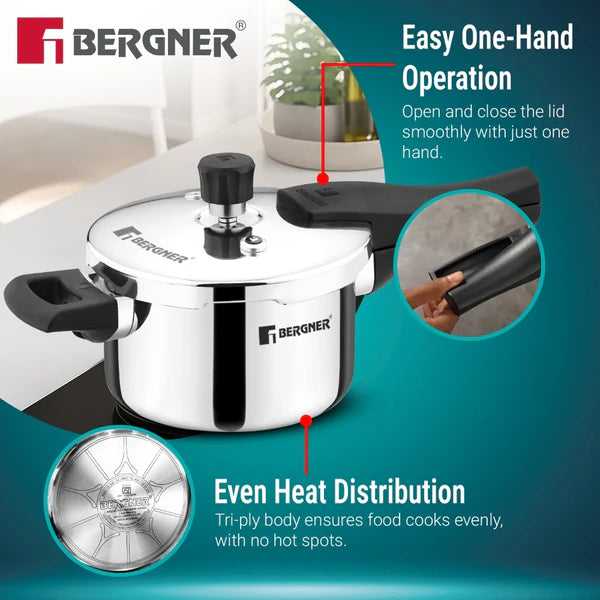 Argent Classic Triply Outer Lid Pressure Cooker Induction