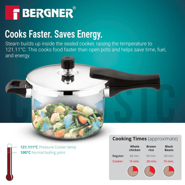 Argent Classic Triply Outer Lid Pressure Cooker Induction