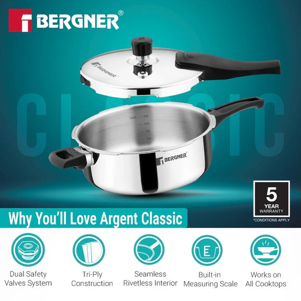 ARGENT CLASSIC COOKERS 5.0  LTR PRESSURE PAN