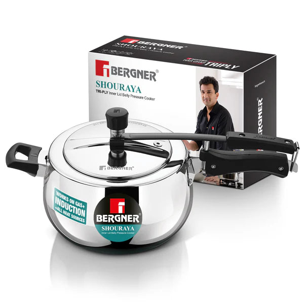 SHOURAYA 5LTR INNER LID BELLY PRESSURE COOKER TRIPLY