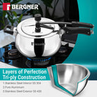 SHOURAYA 5LTR INNER LID BELLY PRESSURE COOKER TRIPLY