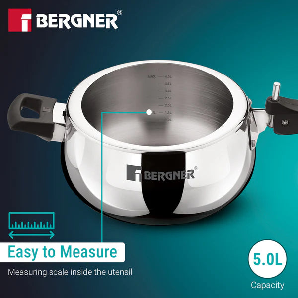 SHOURAYA 5LTR INNER LID BELLY PRESSURE COOKER TRIPLY