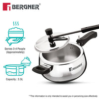 Shouraya TriPly Stainless Steel Inner Lid Belly Pressure Cooker