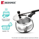 Shouraya TriPly Stainless Steel Inner Lid Belly Pressure Cooker