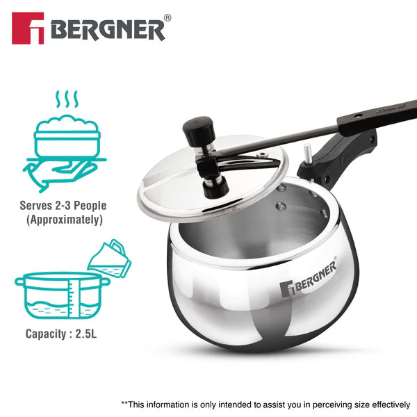 Shouraya TriPly Stainless Steel Inner Lid Belly Pressure Cooker