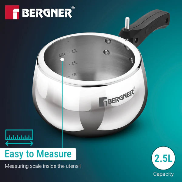 SHOURAYA 2.5LTR INNER LID BELLY PRESSURE COOKER TRIPLY